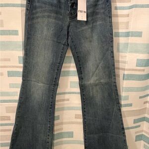 C'est Toi Women's Classic Blue Flare Jeans